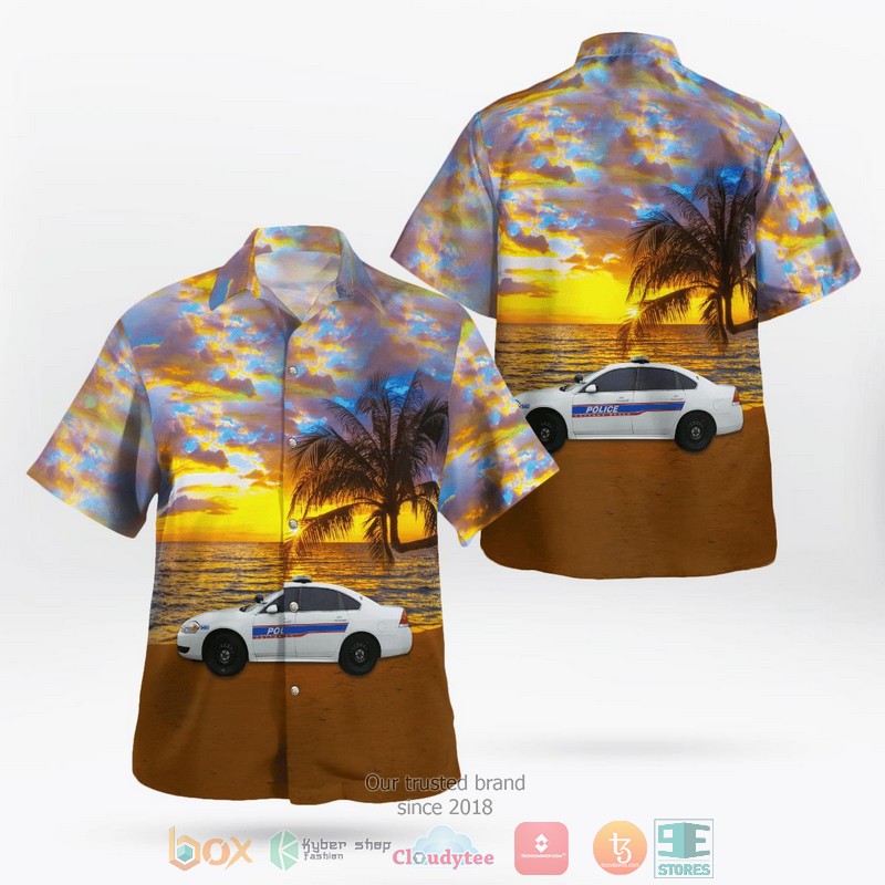 Daytona Beach Police Department Daytona Beach Florida Hawaiian Shirt word2
