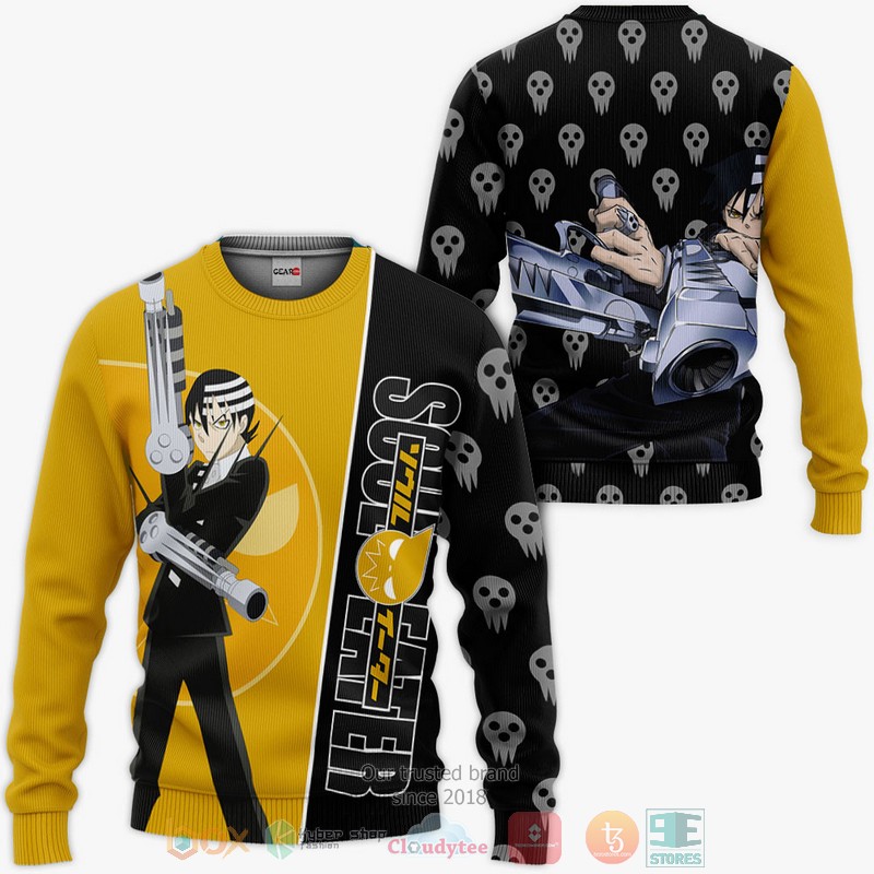 NEW Death the Kid Soul Eater Anime Full Printed 3D Sweater, Hoodie 2 Death the Kid Soul Eater Anime 3D Hoodie Bomber Jacket 1