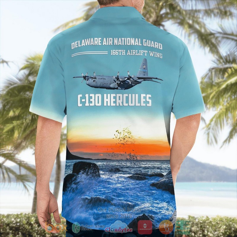 Delaware Air National Guard 166th Airlift Wing C-130 Hercules Hawaiian Shirt 2 Delaware Air National Guard 166th Airlift Wing C-130 Hercules Hawaiian Shirt word3