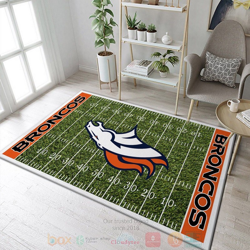 Denver Broncos NFL Green Area Rugs