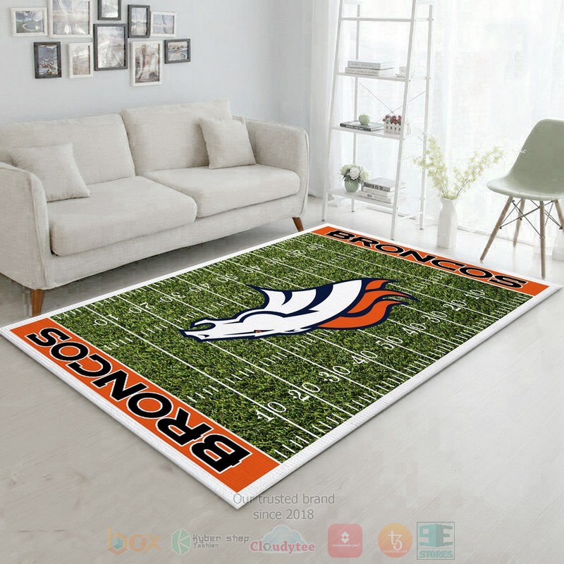 Denver Broncos NFL Green Area Rugs 1