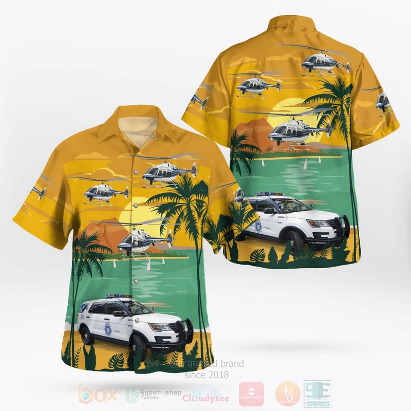 BEST Denver, Denver County, Colorado, Denver Police Department Ford Police Interceptor Utility 3D Aloha Shirt word3