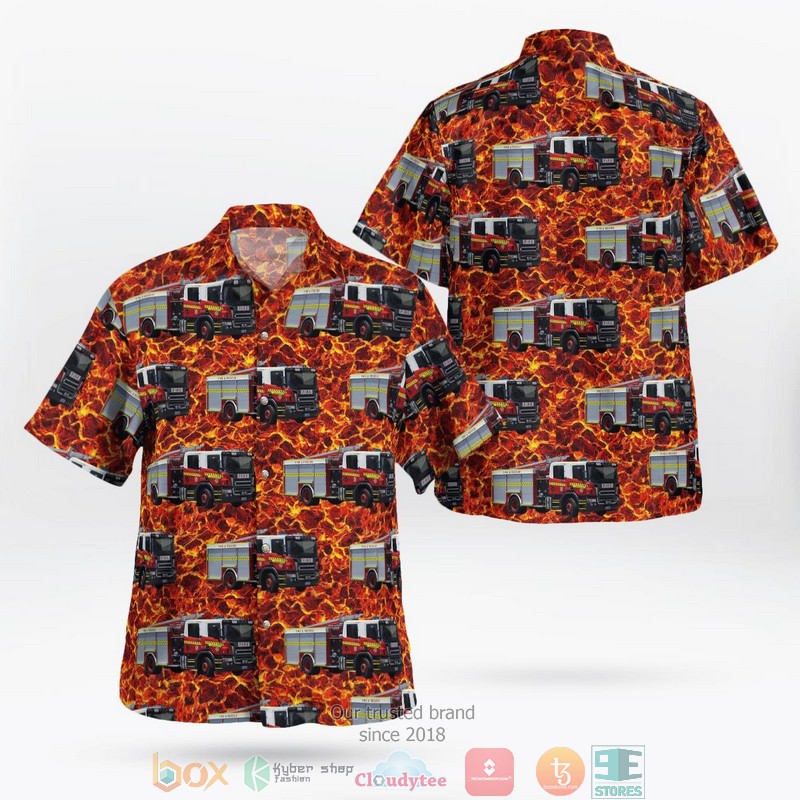 Department of Fire and Emergency Services DFES Scania Urban Pumper Hawaiian shirt word1