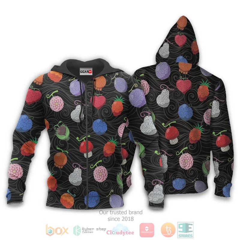 Devil Fruits One Piece Anime 3D Hoodie Bomber Jacket
