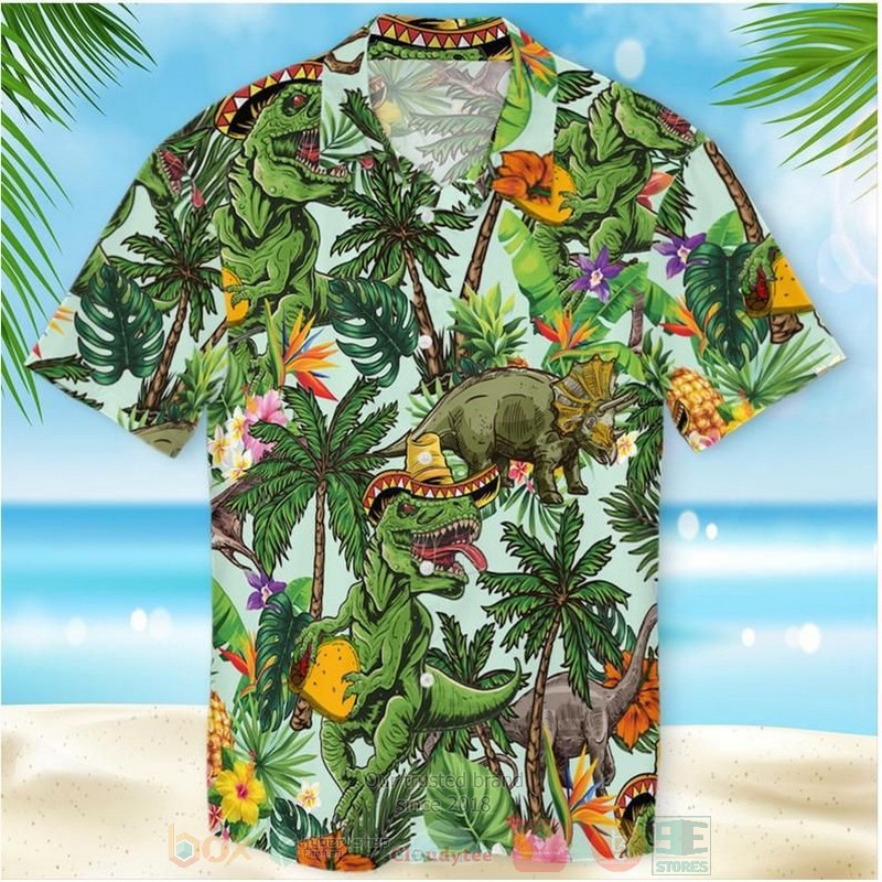 BEST Dinosaurs Lover All Over Print Tropical Shirt 3 Dinosaurs Lover Short Sleeve Hawaiian Shirt
