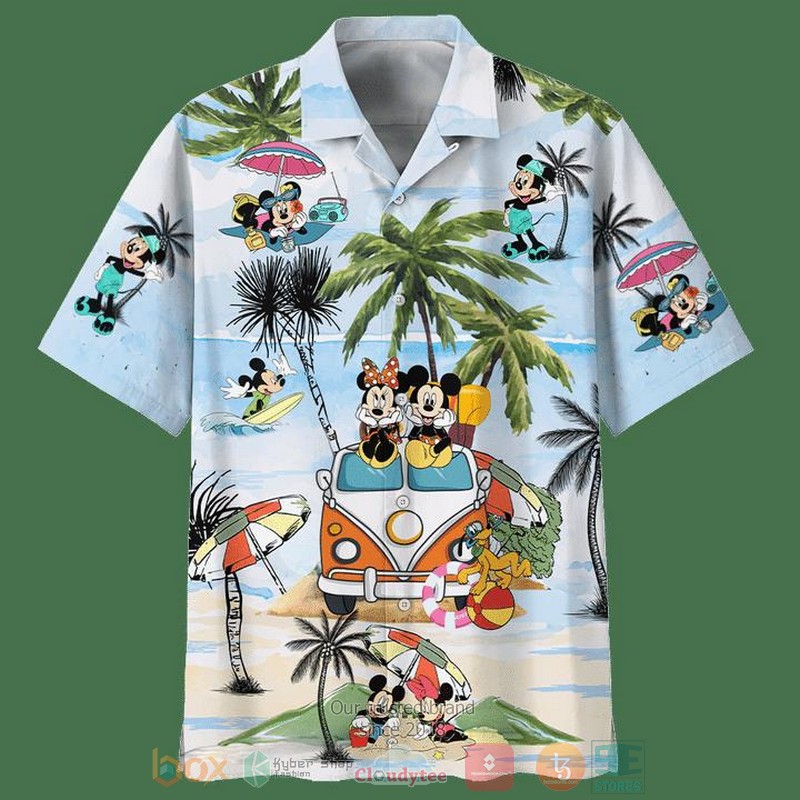 BEST Disney Mickey And Minnie Short Sleeve Hawaii Shirt 3 Disney Mickey And Minnie Hawaiian Shirt