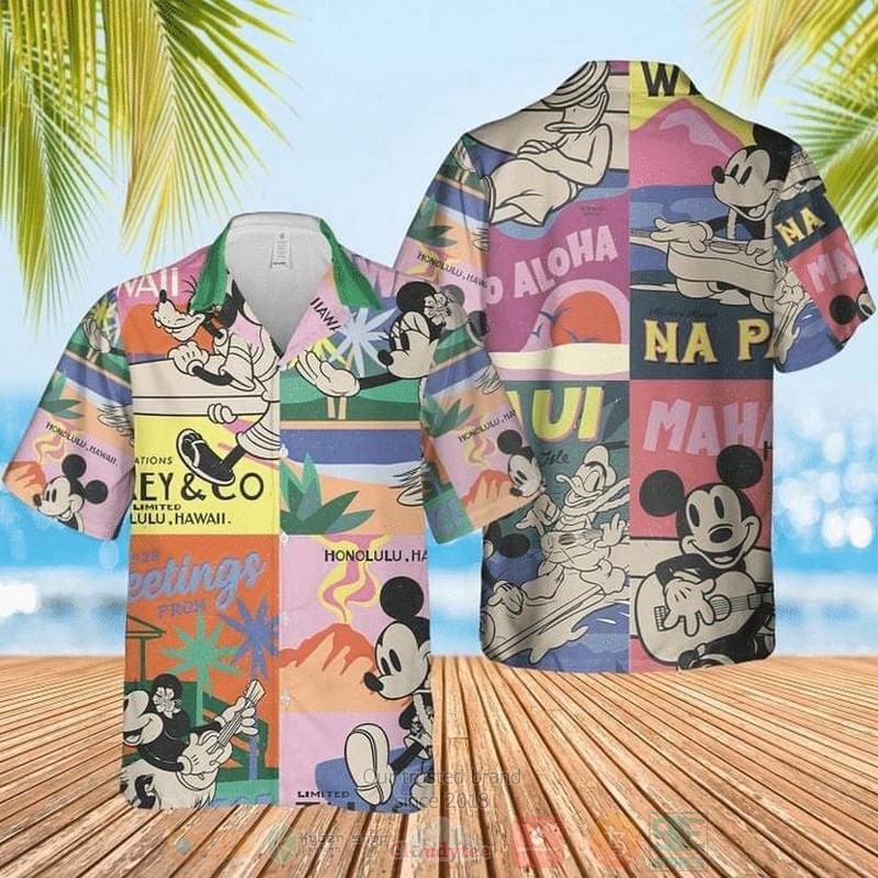 BEST Disney Mickey Mouse, Minnie Mouse and Friend All Over Print Aloha Shirt 3 Disney Mickey Mouse Minnie Mouse and Friend Short Sleeve Hawaiian Shirt