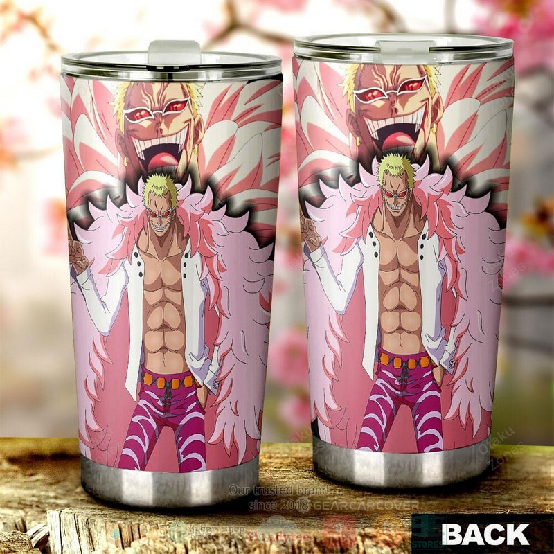 BEST Donquixote Doflamingo One Piece Anime 3D Steel Tumbler 3 Donquixote Doflamingo One Piece Anime Tumbler 1 2