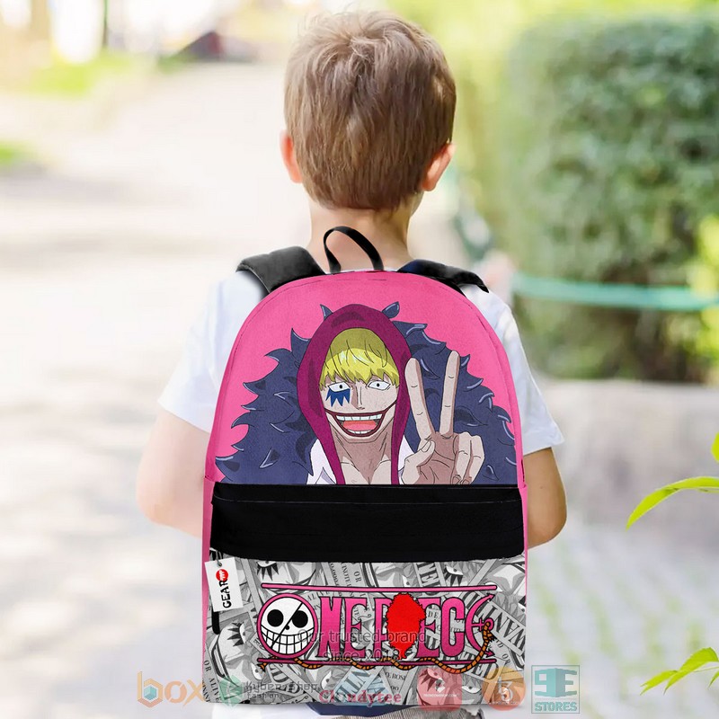 NEW Donquixote Rosinante One Piece Anime 3D Full Printed Leisure Backpack 3 Donquixote Rosinante One Piece Anime Backpack 1 2
