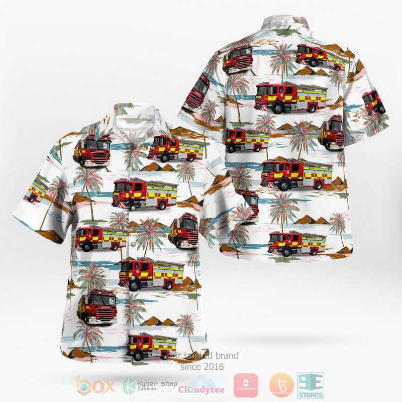 HOT Dorset & Wiltshire Fire and Rescue Service Hawaii Shirt 2 Dorset Wiltshire Fire and Rescue Service Hawaiian Shirt