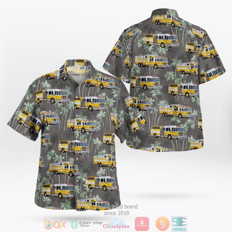 Downingtown Pennsylvania Alert Fire Company 1 - Station 45 Hawaiian shirt word2