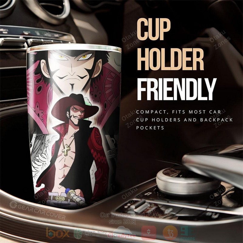 Dracule Mihawk One Piece Anime Tumbler 1