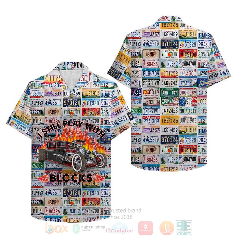 BEST Drag Racing License Plate 3D Aloha Shirt