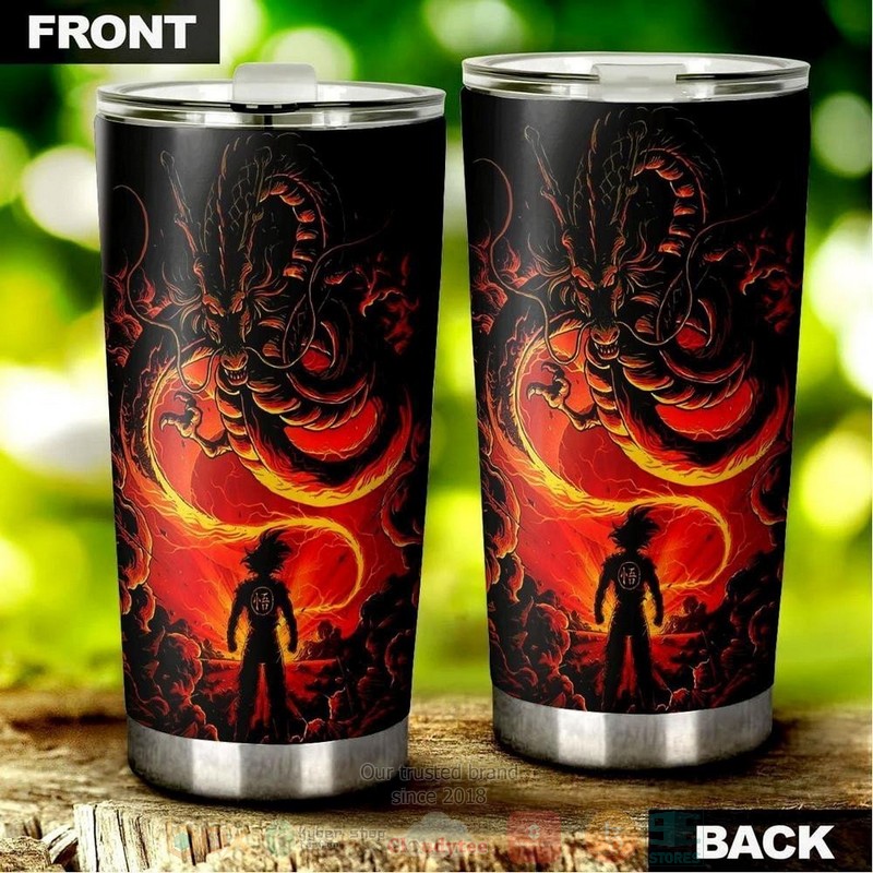 Dragon Ball Goku And Shenron Anime Tumbler