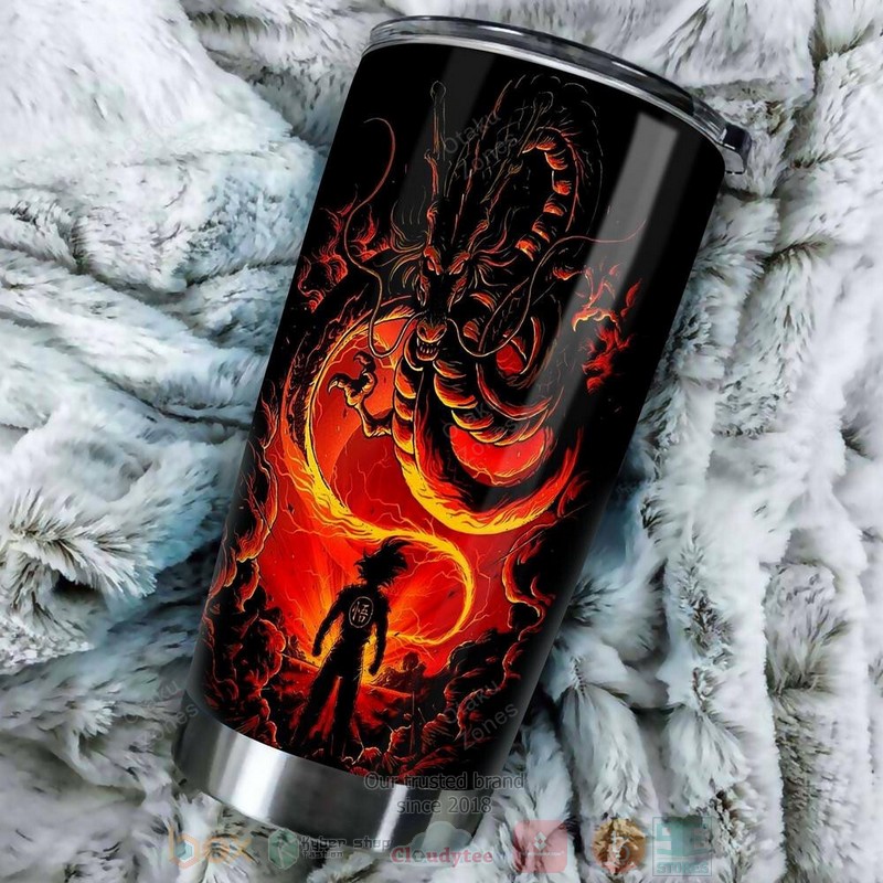 Dragon Ball Goku And Shenron Anime Tumbler 1