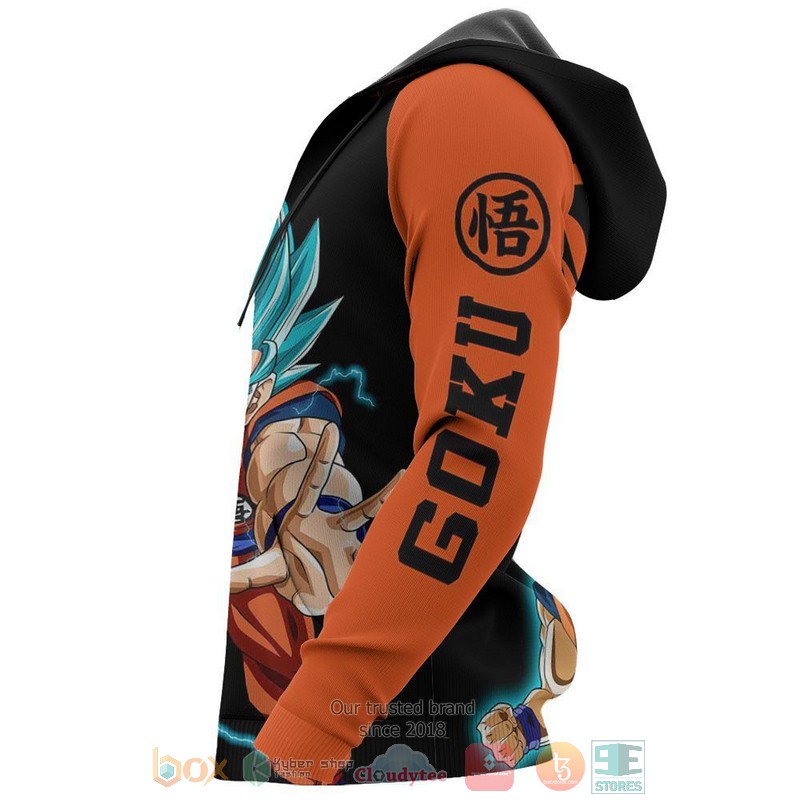 NEW Dragon Ball Goku Blue Dragon Ball Z Anime Full Printed 3D Sweater, Hoodie 6 Dragon Ball Goku Blue Dragon Ball Z Anime 3D Hoodie Bomber Jacket 1 2 3 4 5