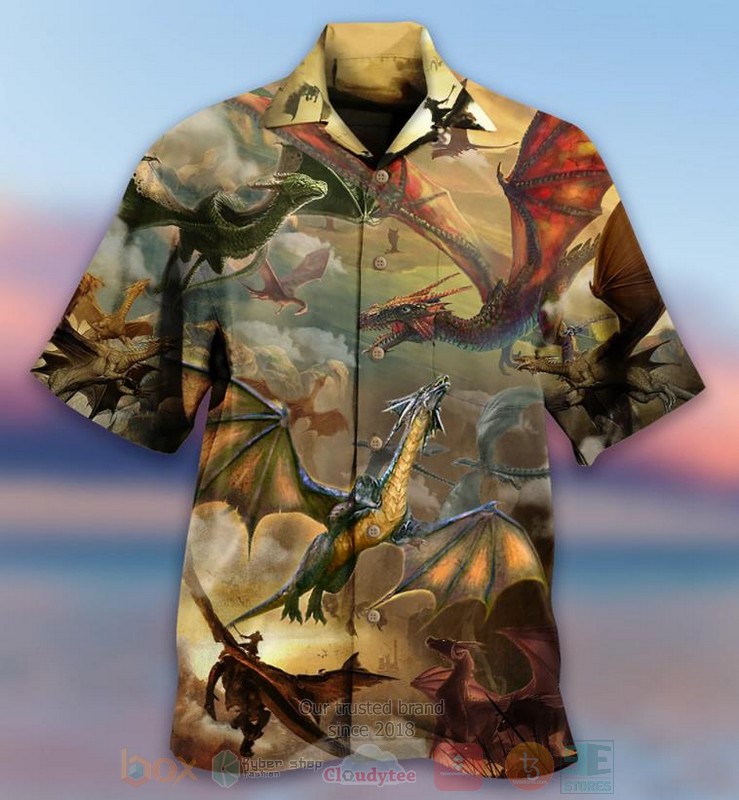 BEST Dragon Flying Sky 3D Aloha Shirt