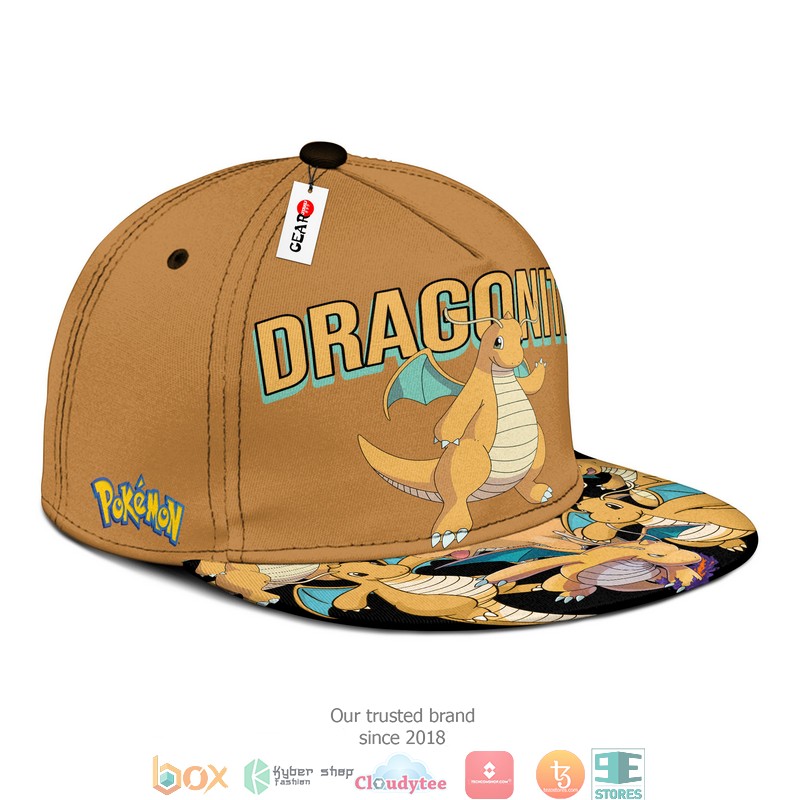 Dragonite Pokemon Anime Gift For Otaku Snapback hat 1
