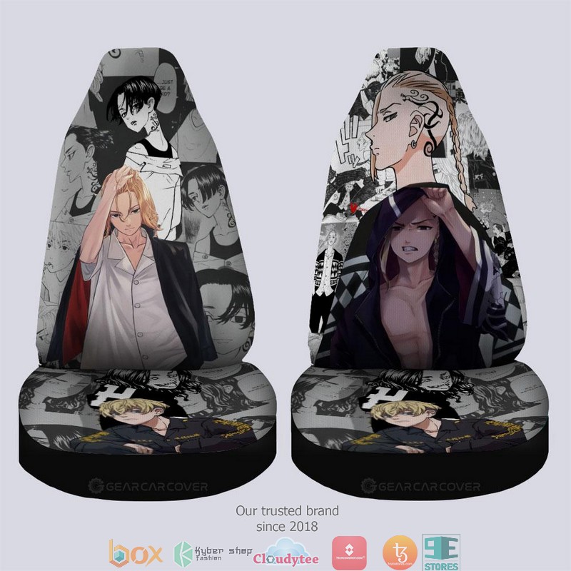 Draken And Mikey Tokyo Revengers Anime Car Seat Cover 3 Draken And Mikey Tokyo Revengers Anime Car Seat Cover 1 2