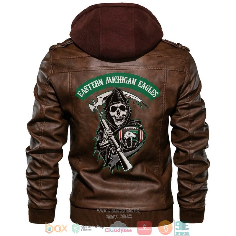 Eastern Michigan Eagles NCAA Football Sons Of Anarchy Brown Leather Jacket