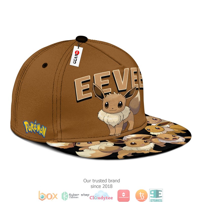 Eevee Pokemon Anime Gift For Otaku Snapback hat 1