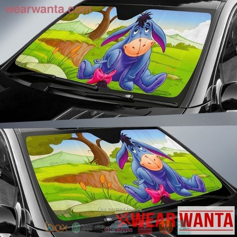 Eeyore Cartoon Car Sunshade 1