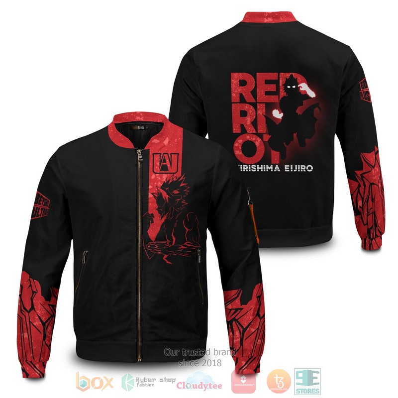 NEW Eijiro Kirishima 3D Printed bomber Jacket 3 Eijiro Kirishima Bomber Jacket