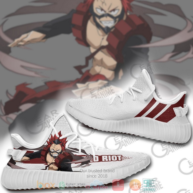 Eijiro Kirishima Red Riot My Hero Academia Anime Yeezy Shoes 1