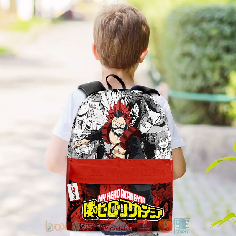 NEW Eijirou Kirishima My Hero Academia Anime Manga Style 3D Full Printed Leisure Backpack 3 Eijirou Kirishima My Hero Academia Anime Manga Style Backpack 1 2