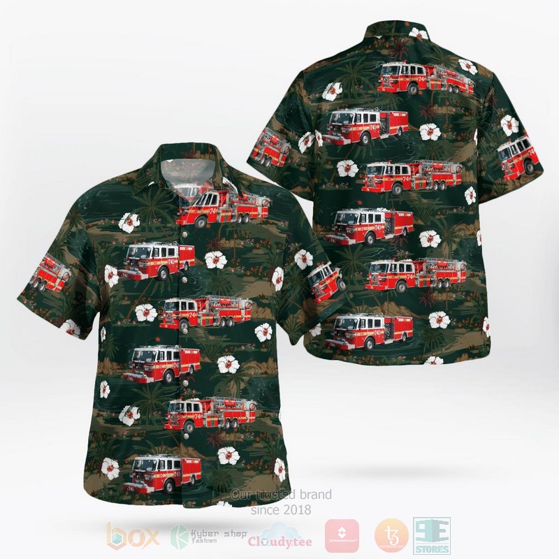 BEST Elizabethtown, Lancaster County, Pennsylvania, Elizabethtown Fire Dept Station 74 3D Aloha Shirt word2