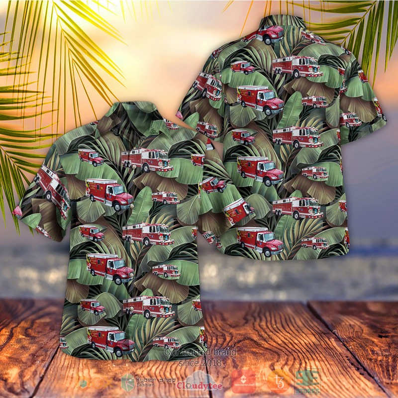 Ellicott City Volunteer Fire Department Hawaiian Shirt word2