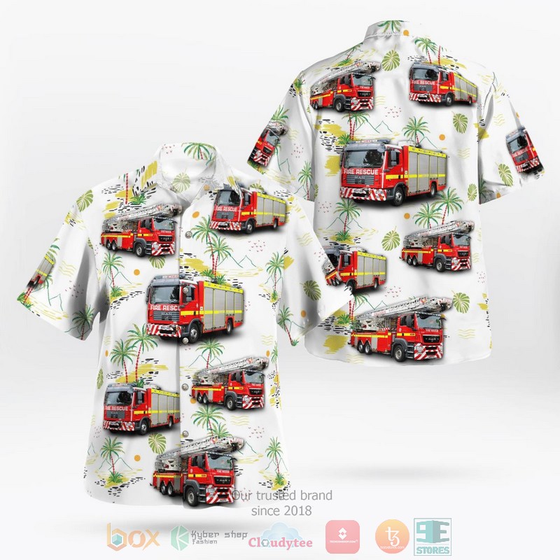 HOT England United Kingdom Devon and Somerset Fire and Rescue Service Hawaii Shirt 2 England United Kingdom Devon and Somerset Fire and Rescue Service Hawaiian Shirt