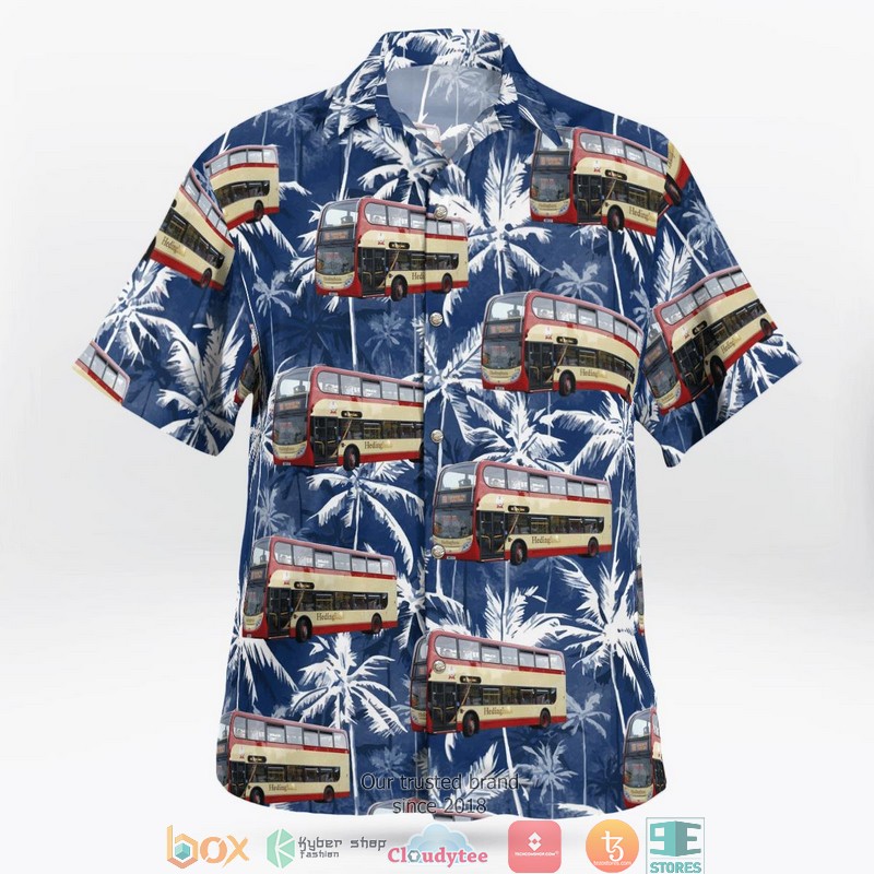 England United Kingdom Double-decker Bus Hedingham Enviro400 3D Hawaii Shirt 3 England United Kingdom Double decker Bus Hedingham Enviro400 3D Hawaii Shirt 1 2