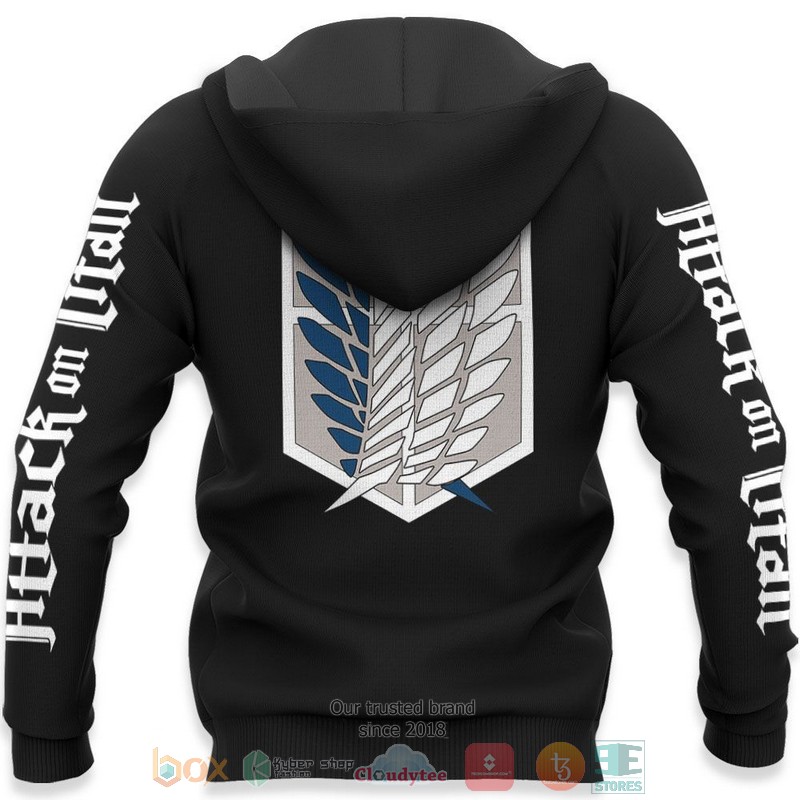 Eren Jeager Attack On Titan Anime 3D Hoodie Bomber Jacket 1 2 3 4