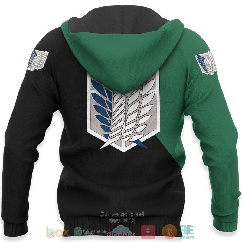 Eren Yeager Attack On Titan Anime 3D Hoodie Bomber Jacket 1 2 3 4
