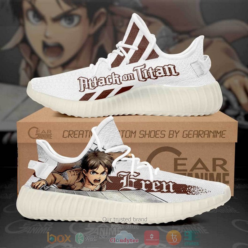 Eren Yeager Attack On Titan Anime Yeezy Shoes