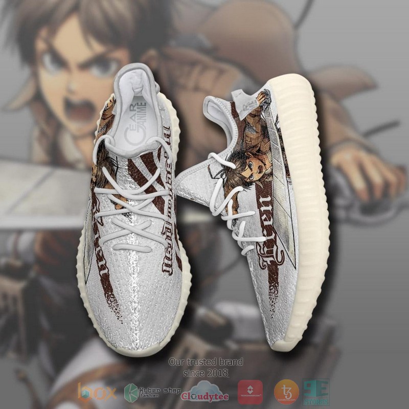 Eren Yeager Attack On Titan Anime Yeezy Shoes 1