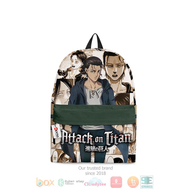 Eren Yeager Attack on Titan Anime Manga Style Backpack