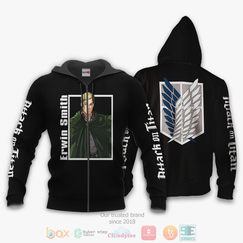NEW Erwin Smith Attack On Titan Anime Full Printed 3D Sweater, Hoodie 1 Erwin Smith Attack On Titan Anime 3D Hoodie Bomber Jacket