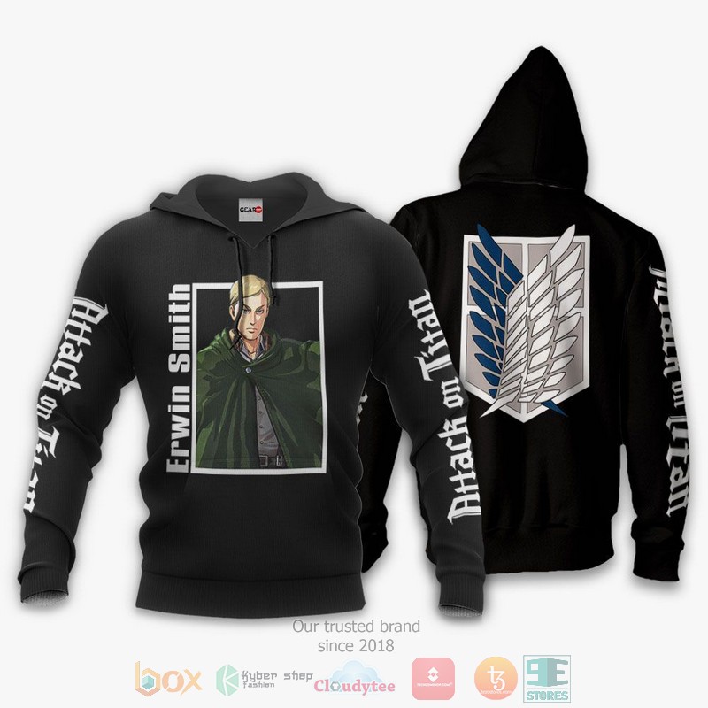 NEW Erwin Smith Attack On Titan Anime Full Printed 3D Sweater, Hoodie 3 Erwin Smith Attack On Titan Anime 3D Hoodie Bomber Jacket 1 2