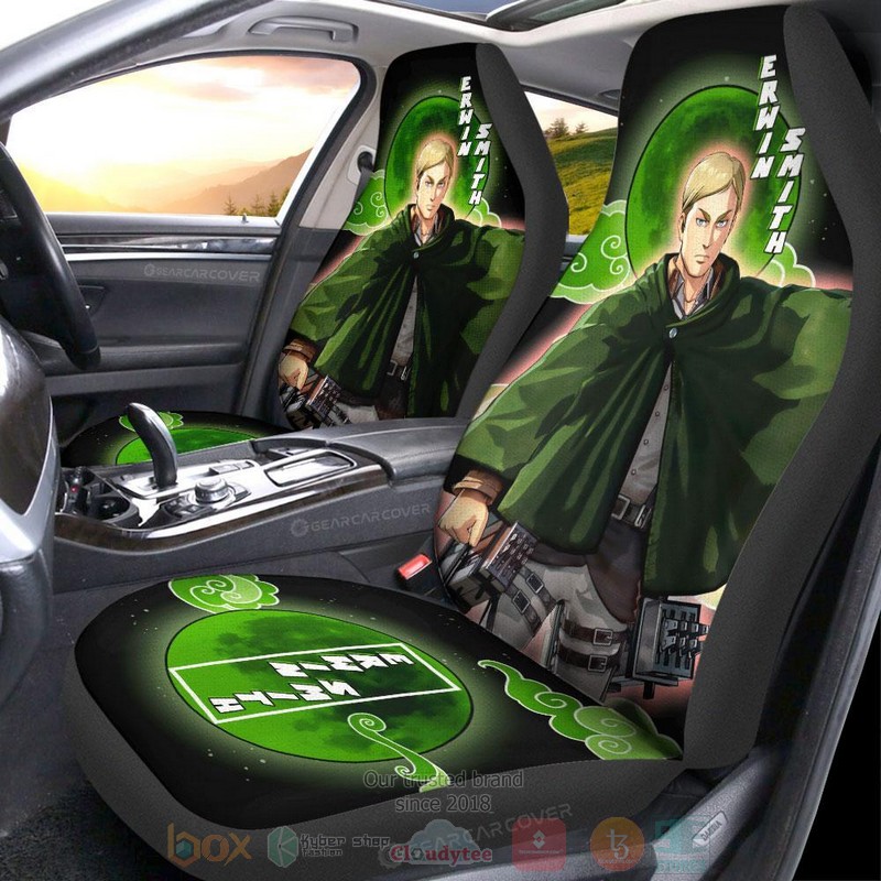 Erwin Smith Attack On Titan Anime Car Seat Cover 1