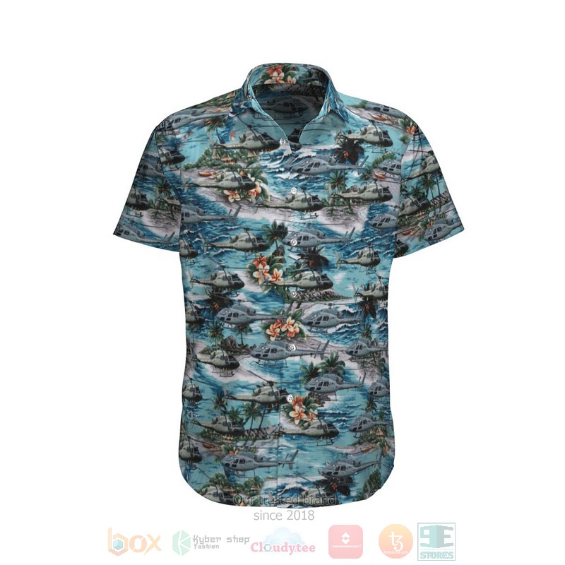 Eurocopter AS555 Fennec French Air Force Hawaiian Shirt