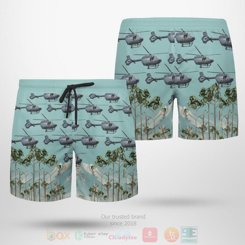 BEST Eurocopter EC145 German Air Force Aloha Shirt, Beach Short 4 Eurocopter EC145 GERMAN AIR FORCE Hawaiian Shirt Short 1 2 3