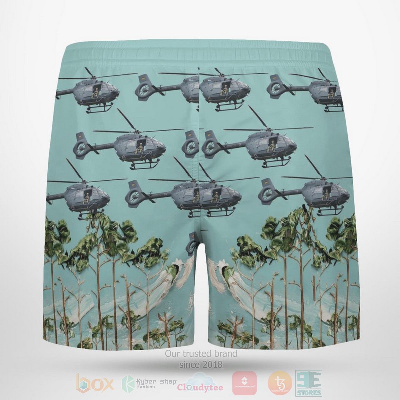 BEST Eurocopter EC145 German Air Force Aloha Shirt, Beach Short 5 Eurocopter EC145 GERMAN AIR FORCE Hawaiian Shirt Short 1 2 3 4