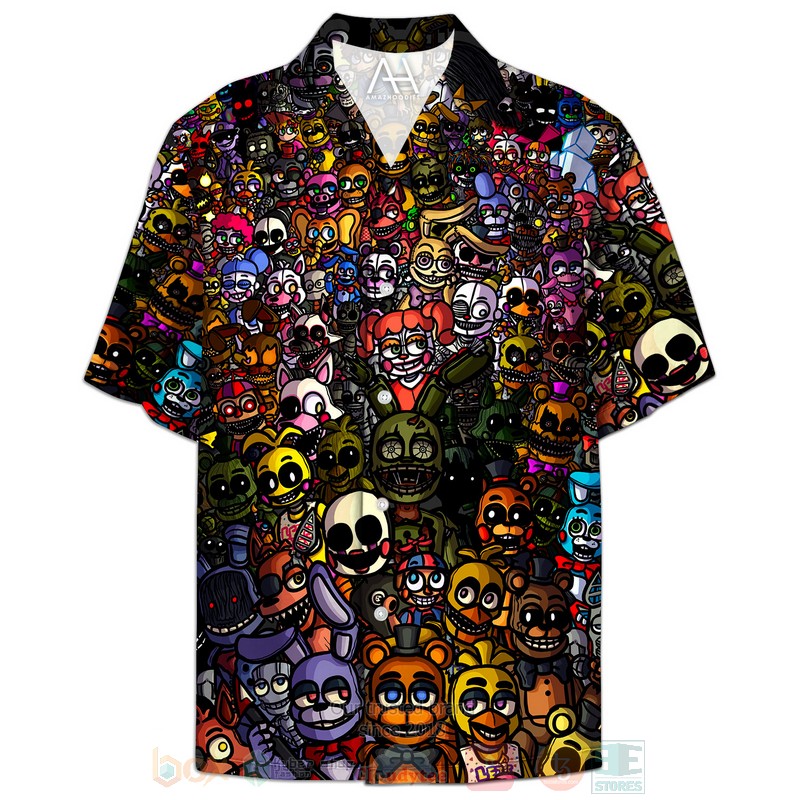 BEST FNaF Characters Five Nights at Freddys 3D Aloha Shirt 5 FNaF Characters Five Nights at Freddys Hawaiian Shirt