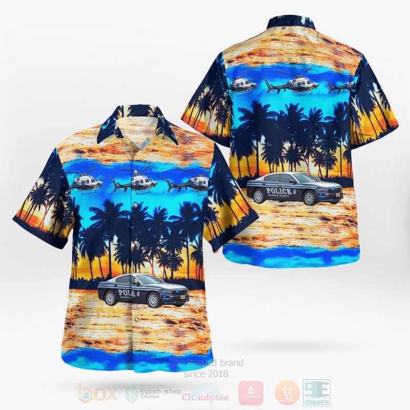 BEST Fairfax County Police Department, Fairfax County, Virginia 3D Aloha Shirt word3
