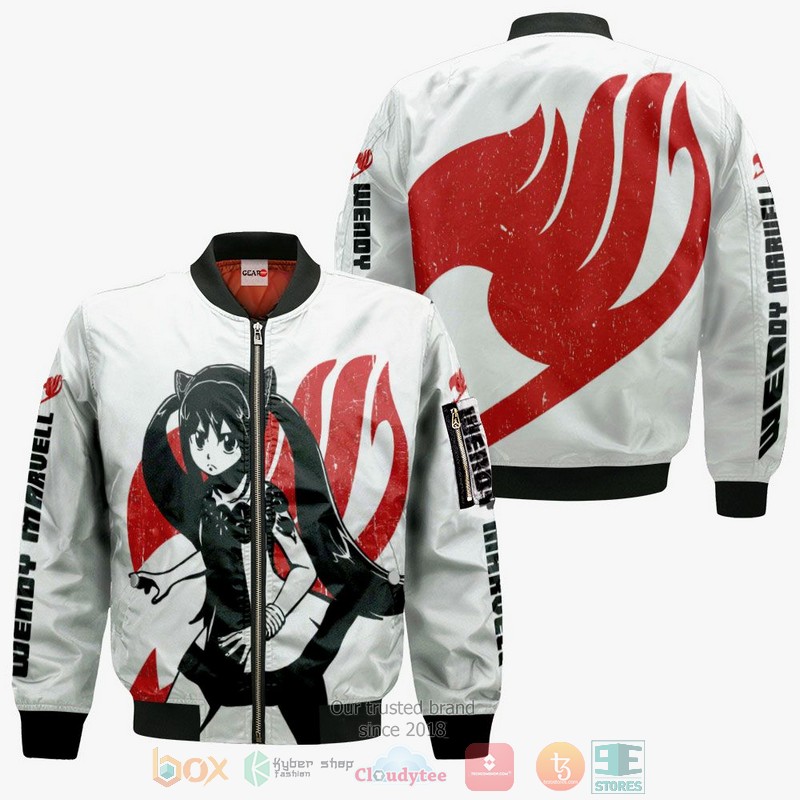 Fairy Tail Wendy Marvell Silhouette Anime 3D Hoodie Bomber Jacket 1 2 3