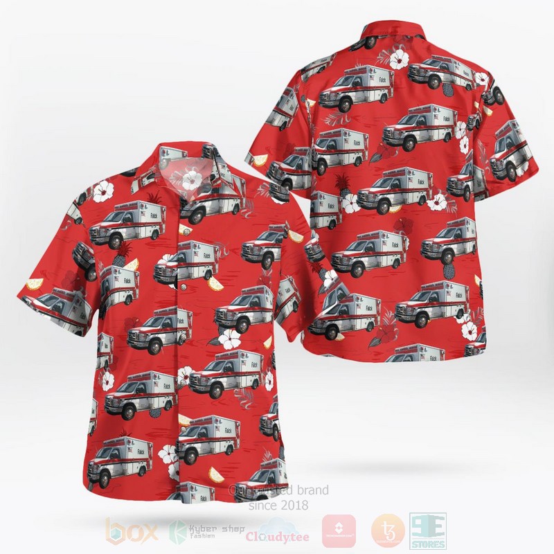 Falck USA EMS San Diego California Hawaiian Shirt