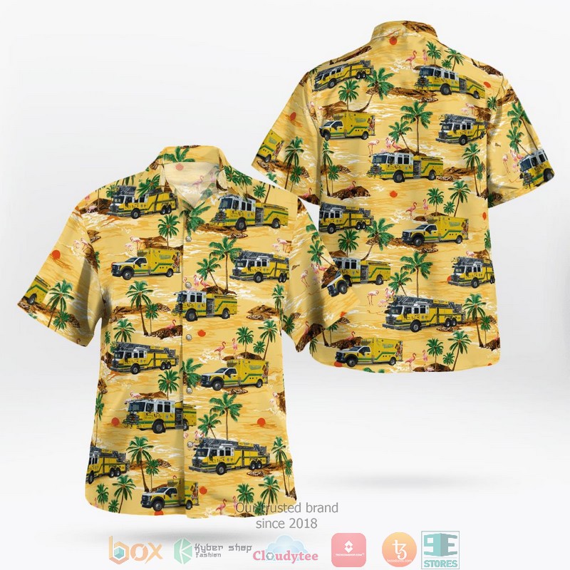 NEW Fallston Maryland Fallston Fire Company Hawaii Shirt word3