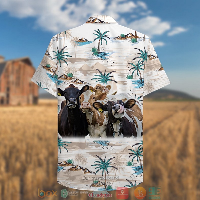 BEST Farmer Home Is Where My Cows Are Palm Tree Pattern Hawaii Shirt word3